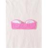 imageSOLY HUX Womens Bandeau Bikini Top Strapless Swimsuit O Ring Bathing Suit Tube TopPlain Pink