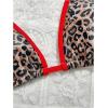 imageSOLY HUX Womens Leopard Print String Bikini Set Halter Triangle Tie Side Thong Bathing Suit Two Piece SwimsuitMulticoloured Leopard