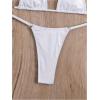 imageSOLY HUX Womens Metallic Bathing Suit Halter Micro Triangle Top Swimsuit String Thong Two Piece Bikini SetsPure White