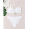 imageSOLY HUX Womens Spaghetti Strap Bikini Set Bathing Suit 2 Piece SwimsuitsPure White
