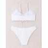 imageSOLY HUX Womens Spaghetti Strap Bikini Set Bathing Suit 2 Piece SwimsuitsPure White