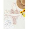 imageSOLY HUX Womens Swimsuits High Waisted Bikini Sets 2 Piece Sexy String Triangle Bathing SuitLight Pink Floral