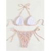 imageSOLY HUX Womens Swimsuits High Waisted Bikini Sets 2 Piece Sexy String Triangle Bathing SuitLight Pink Floral