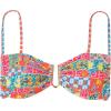 imageSOLY HUX Bikini Tops for Women Floral Print Spaghetti Strap Tie Back Swimsuit Bathing Suit TopsMulticoloured Floral