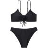 imageSOLY HUX Womens Spaghetti Strap Bikini Set Bathing Suit 2 Piece SwimsuitsBlack
