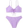 imageSOLY HUX Womens Spaghetti Strap Bikini Set Bathing Suit 2 Piece SwimsuitsPurple