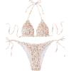 imageSOLY HUX Womens Swimsuits High Waisted Bikini Sets 2 Piece Sexy String Triangle Bathing SuitLight Pink Floral