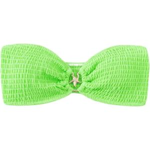 imageSOLY HUX Womens Bandeau Bikini Top Strapless Swimsuit O Ring Bathing Suit Tube TopPlain Lime Green