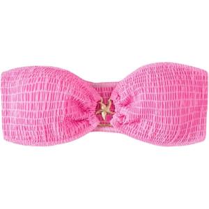 imageSOLY HUX Womens Bandeau Bikini Top Strapless Swimsuit O Ring Bathing Suit Tube TopPlain Pink