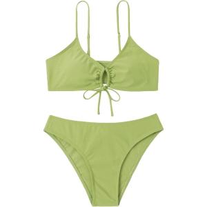 imageSOLY HUX Womens Spaghetti Strap Bikini Set Bathing Suit 2 Piece SwimsuitsLime Green