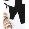 imageSOLY HUX Bathing Suit for Women 4 Piece Halter Triangle Bikini Sets Swimsuit with Cover UpPure Black