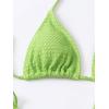 imageSOLY HUX Bathing Suit for Women 4 Piece Halter Triangle Bikini Sets Swimsuit with Cover UpPure Lime Green