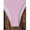 imageSOLY HUX Bikini Sets for Women Underwire Bikini Textured Bathing Suits Two Piece SwimsuitPlain Pink