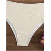 imageSOLY HUX Womens 2 Piece Bikini Set Ring Linked High Waisted Textured Bathing Suit SwimwearBeige