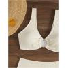 imageSOLY HUX Womens 2 Piece Bikini Set Ring Linked High Waisted Textured Bathing Suit SwimwearBeige