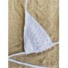 imageSOLY HUX Womens 3 Piece Swimsuits Hollow Out Halter Triangle Tie Side Bikini Sets Bathing Suit with Beach SkirtPlain White