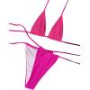 imageSOLY HUX Womens 3 Piece Swimsuits Hollow Out Halter Triangle Tie Side Bikini Sets Bathing Suit with Beach SkirtSolid Hotpink