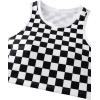 imageSOLY HUX Womens Bikini Sets Plaid High Waisted Bathing Suits Two Piece SwimsuitBlack and White Checkered