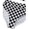 imageSOLY HUX Womens Bikini Sets Plaid High Waisted Bathing Suits Two Piece SwimsuitBlack and White Checkered