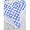 imageSOLY HUX Womens Bikini Sets Plaid High Waisted Bathing Suits Two Piece SwimsuitBlue Checkered