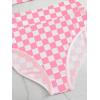 imageSOLY HUX Womens Bikini Sets Plaid High Waisted Bathing Suits Two Piece SwimsuitPink Checkered