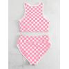 imageSOLY HUX Womens Bikini Sets Plaid High Waisted Bathing Suits Two Piece SwimsuitPink Checkered