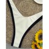 imageSOLY HUX Womens Color Block Bikini Sets 2 Piece Bathing Suits High Cut Cheeky SwimsuitsBeige and Black