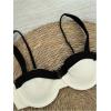 imageSOLY HUX Womens Color Block Bikini Sets 2 Piece Bathing Suits High Cut Cheeky SwimsuitsBeige and Black