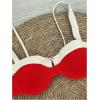 imageSOLY HUX Womens Color Block Bikini Sets 2 Piece Bathing Suits High Cut Cheeky SwimsuitsRed and White