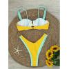 imageSOLY HUX Womens Color Block Bikini Sets 2 Piece Bathing Suits High Cut Cheeky SwimsuitsYellow and Green