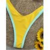 imageSOLY HUX Womens Color Block Bikini Sets 2 Piece Bathing Suits High Cut Cheeky SwimsuitsYellow and Green