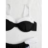 imageSOLY HUX Womens Color Block Underwire Bikini Sets Bathing Suits Two Piece SwimsuitsBlack and White Colorblock