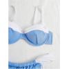 imageSOLY HUX Womens Color Block Underwire Bikini Sets Bathing Suits Two Piece SwimsuitsBlue Colorblock