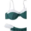 imageSOLY HUX Womens Color Block Underwire Bikini Sets Bathing Suits Two Piece SwimsuitsDark Green and White Colorblock