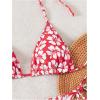 imageSOLY HUX Womens Floral Print Swimsuit Halter Triangle Tie Side String Bikini Set Two Piece Bathing SuitRed and White Floral