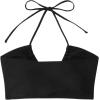 imageSOLY HUX Womens Halter Bikini Top Tie Front Bathing Suit Tops SwimsuitSolid Black