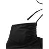 imageSOLY HUX Womens Halter Bikini Top Tie Front Bathing Suit Tops SwimsuitSolid Black
