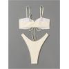 imageSOLY HUX Womens High Waisted Bikini Sets String Bikinis Triangle Swim Suits Two Piece Bathing Suit for Women 2025Plain Beige
