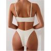 imageSOLY HUX Womens High Waisted Bikini Sets String Bikinis Triangle Swim Suits Two Piece Bathing Suit for Women 2025Plain Beige