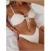imageSOLY HUX Womens High Waisted Bikini Sets String Bikinis Triangle Swim Suits Two Piece Bathing Suit for Women 2025Plain Beige