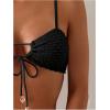 imageSOLY HUX Womens High Waisted Bikini Sets String Bikinis Triangle Swim Suits Two Piece Bathing Suit for Women 2025Solid Black