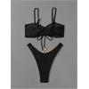 imageSOLY HUX Womens High Waisted Bikini Sets String Bikinis Triangle Swim Suits Two Piece Bathing Suit for Women 2025Solid Black
