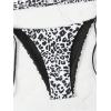 imageSOLY HUX Womens Leopard Print Bikini Sets Halter Triangle Tie Side Two Piece Swimsuit Bathing SuitsBlack and White Leopard