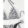 imageSOLY HUX Womens Leopard Print Bikini Sets Halter Triangle Tie Side Two Piece Swimsuit Bathing SuitsBlack and White Leopard