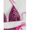 imageSOLY HUX Womens Leopard Print Bikini Sets Halter Triangle Tie Side Two Piece Swimsuit Bathing SuitsHotpink Leopard