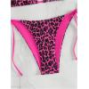 imageSOLY HUX Womens Leopard Print Bikini Sets Halter Triangle Tie Side Two Piece Swimsuit Bathing SuitsHotpink Leopard