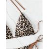 imageSOLY HUX Womens Leopard Print Bikini Sets Halter Triangle Tie Side Two Piece Swimsuit Bathing SuitsMulticoloured Leopard