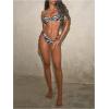 imageSOLY HUX Womens Swimsuit Zebra Striped Underwire Tie Side Bathing Suit Two Piece Bikini SetsMulticoloured Printed