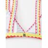 imageSOLY HUX Womens Triangle Bikini Top Spaghetti Strap Sexy Swimsuit Top OnlyBlue Colorblock