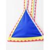 imageSOLY HUX Womens Triangle Bikini Top Spaghetti Strap Sexy Swimsuit Top OnlyBlue Colorblock